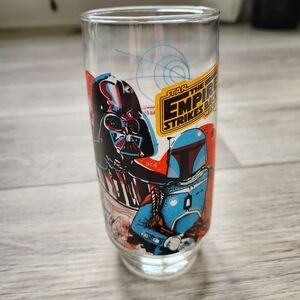 Star Wars Empire Strikes Back Darth Vader Boba Fett Glass 1980 Burger King
